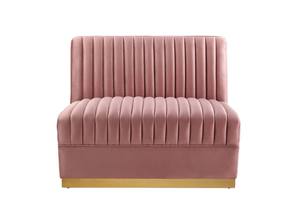 EEI-5827-DUS Sanguine Channel Tufted Performance Velvet 4-Seat Modular Sectional Sofa By Modway
