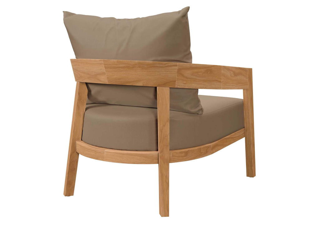 EEI-5834-NAT-LBR Brisbane 3-Piece Teak Wood Outdoor Patio Set By Modway