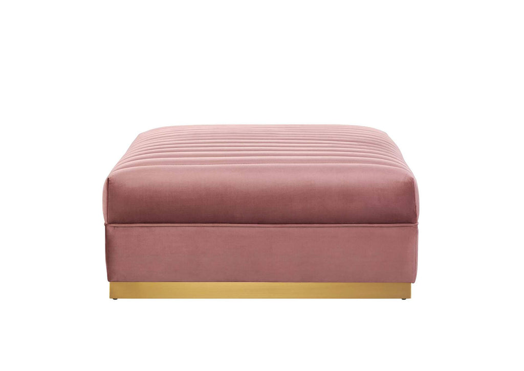 EEI-5841-DUS Sanguine 6-Piece Channel Tufted Performance Velvet Modular Sectional Sofa By Modway