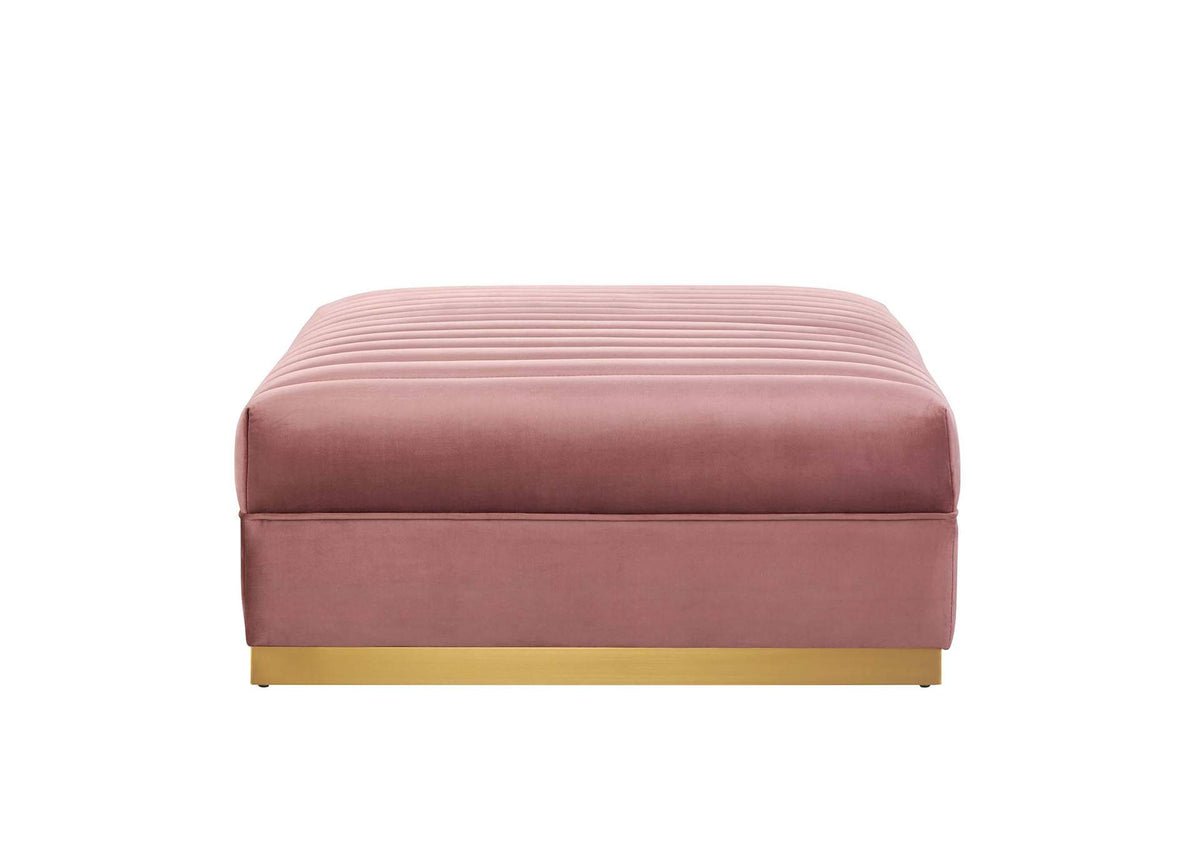 EEI-5841-DUS Sanguine 6-Piece Channel Tufted Performance Velvet Modular Sectional Sofa By Modway