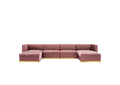 EEI-5841-DUS Sanguine 6-Piece Channel Tufted Performance Velvet Modular Sectional Sofa By Modway
