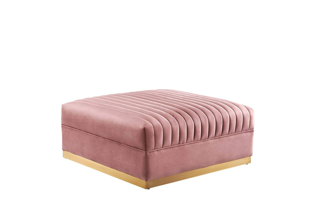 EEI-5841-DUS Sanguine 6-Piece Channel Tufted Performance Velvet Modular Sectional Sofa By Modway