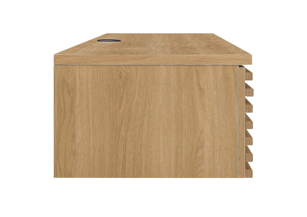 EEI-5865-OAK Render Wall Mount Wood Office Desk By Modway