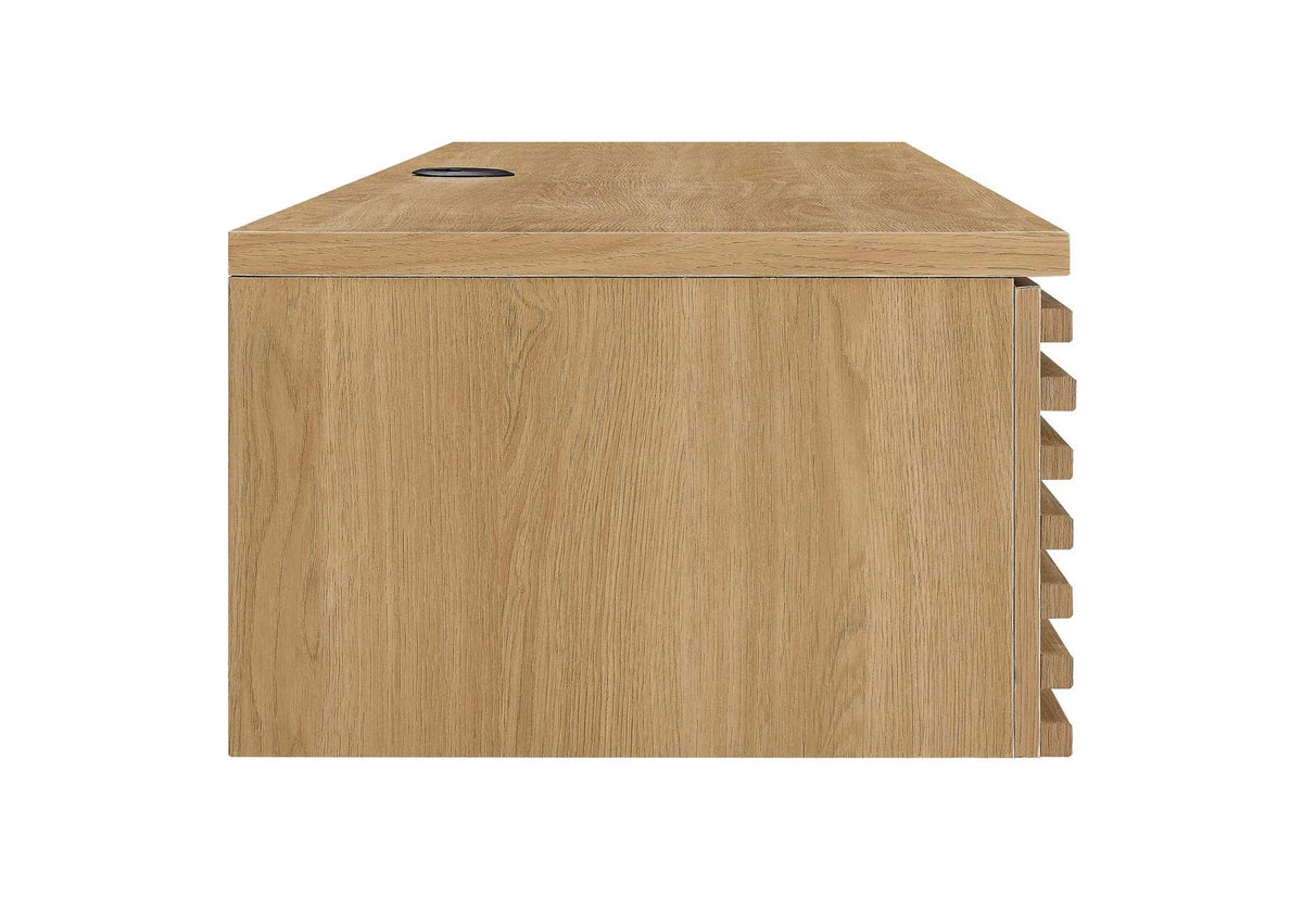 EEI-5865-OAK Render Wall Mount Wood Office Desk By Modway