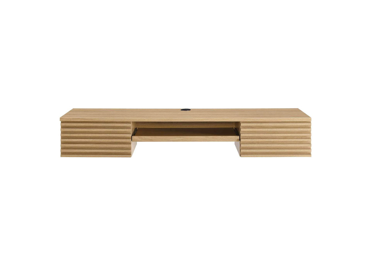 EEI-5865-OAK Render Wall Mount Wood Office Desk By Modway