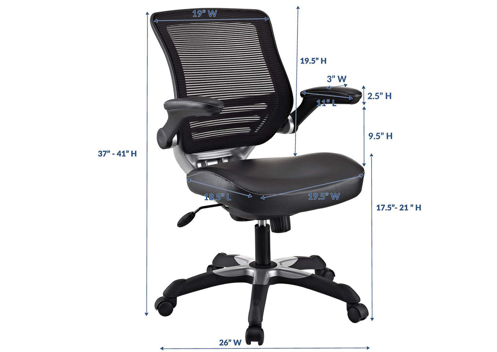 EEI-595-BLK Edge Vinyl Office Chair By Modway