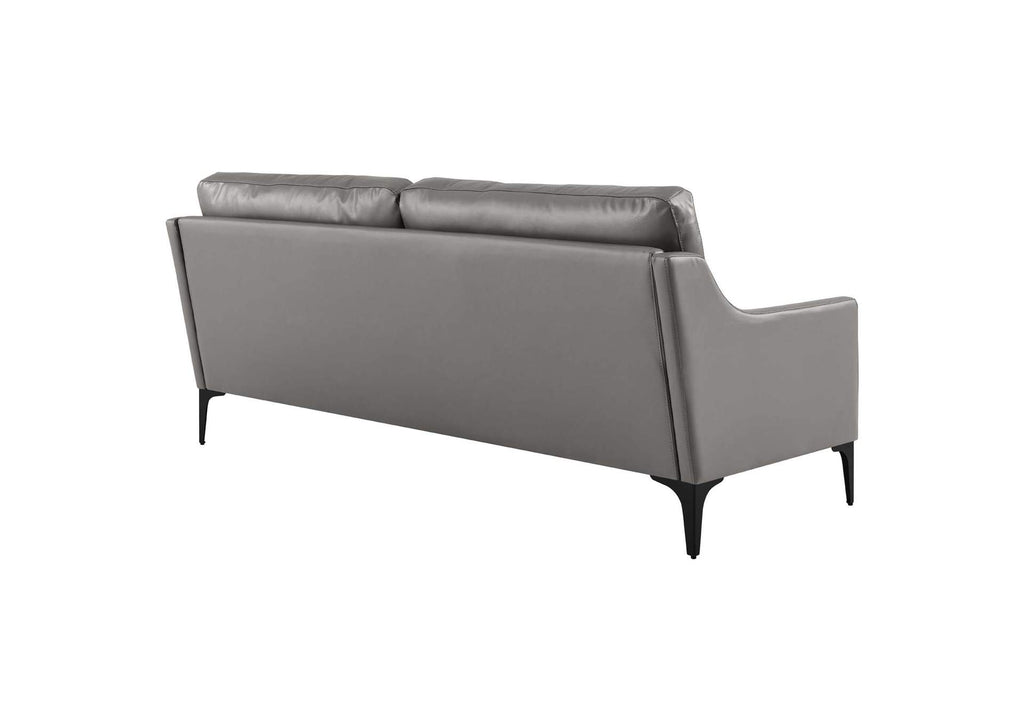 EEI-6018-GRY Corland Leather Sofa By Modway