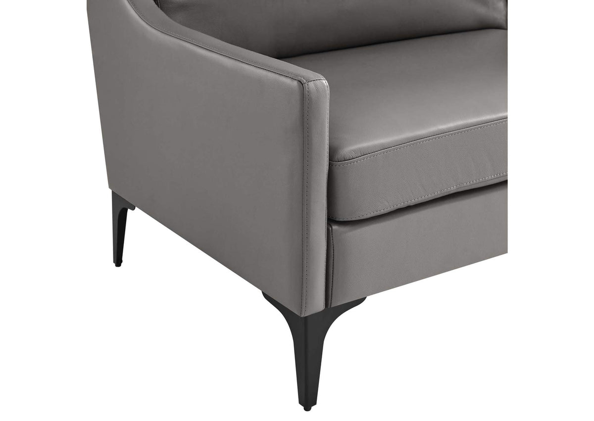 EEI-6018-GRY Corland Leather Sofa By Modway