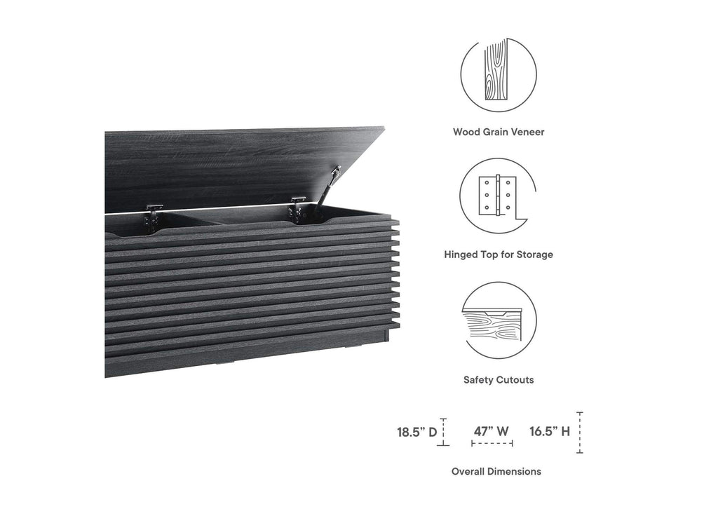 EEI-6057-CHA Render Storage Bench By Modway