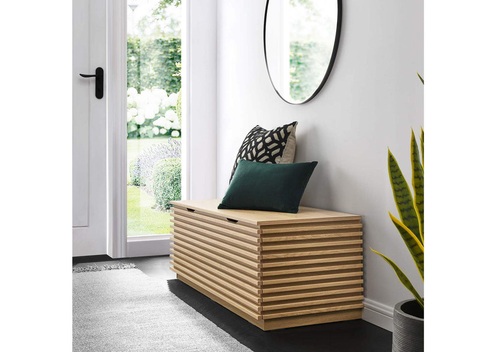 EEI-6057-OAK Render Storage Bench By Modway