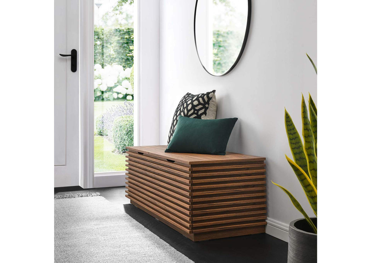 EEI-6057-WAL Render Storage Bench By Modway