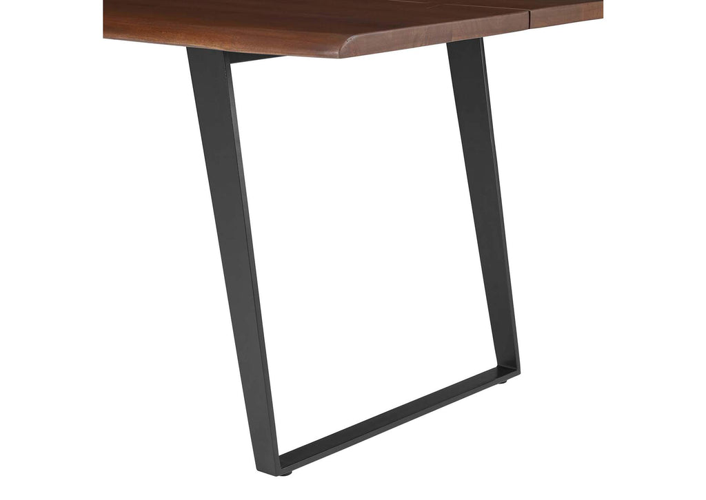 EEI-6069-BLK-WAL Viggo 74" Live Edge Acacia Wood Dining Table By Modway