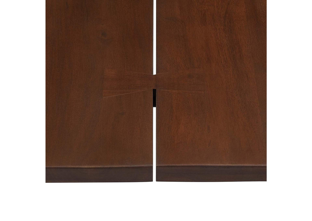 EEI-6069-BLK-WAL Viggo 74" Live Edge Acacia Wood Dining Table By Modway