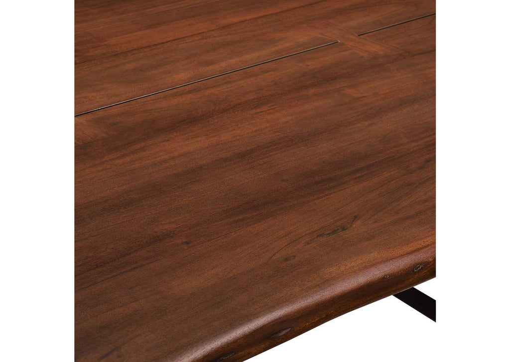 EEI-6069-BLK-WAL Viggo 74" Live Edge Acacia Wood Dining Table By Modway