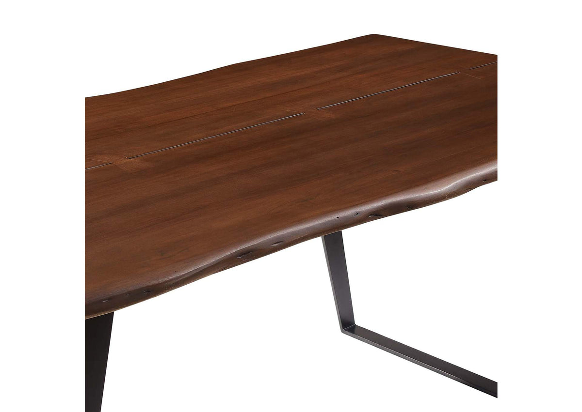 EEI-6069-BLK-WAL Viggo 74" Live Edge Acacia Wood Dining Table By Modway