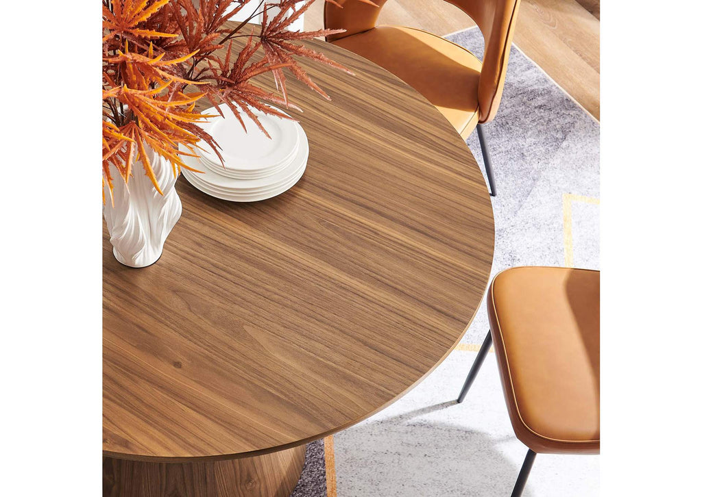 EEI-6102-WAL Provision 47" Round Dining Table By Modway