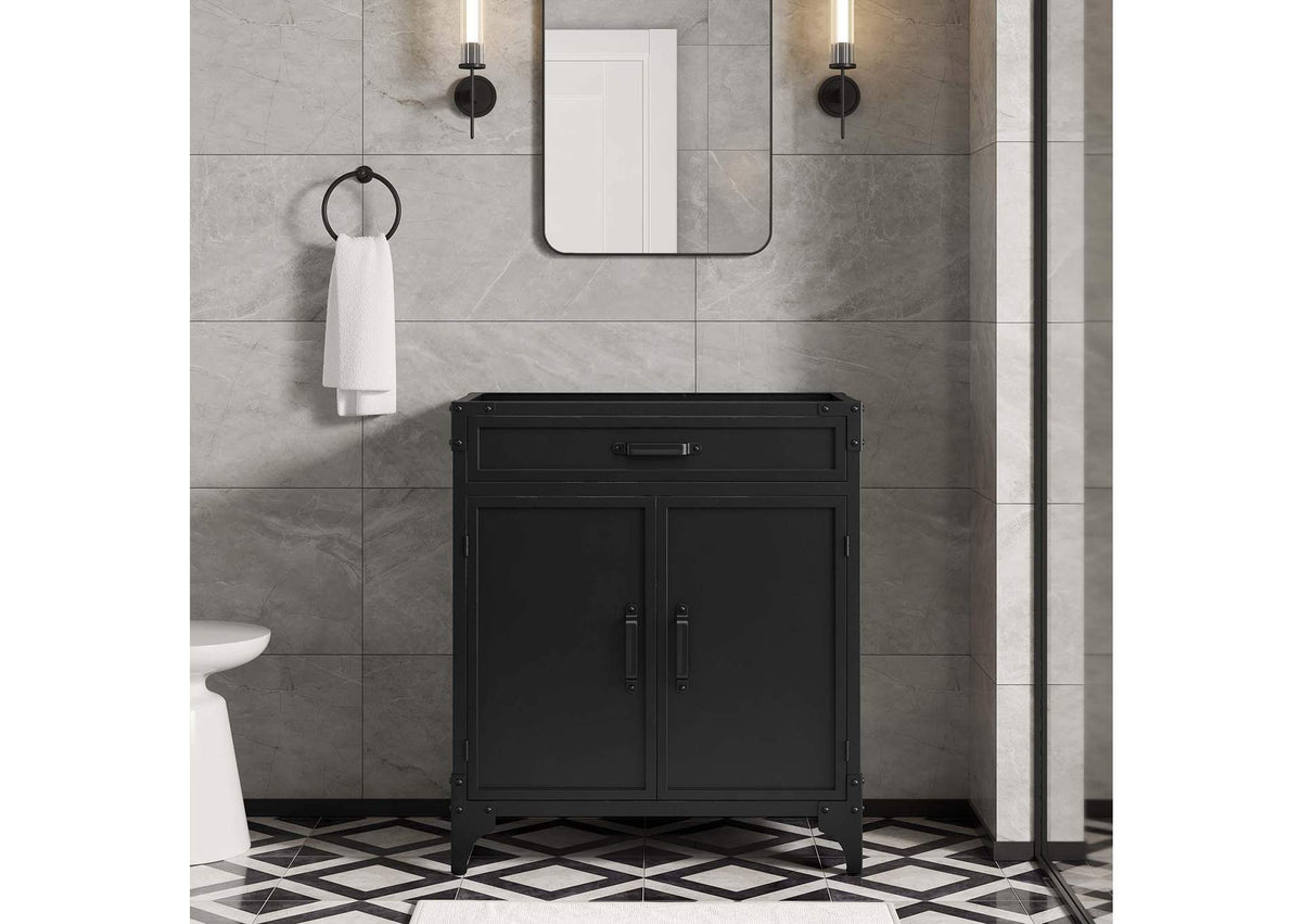 EEI-6128-BLK-WAL Steamforge 30" Bathroom Vanity Cabinet - Sink Basin Not Included - By Modway