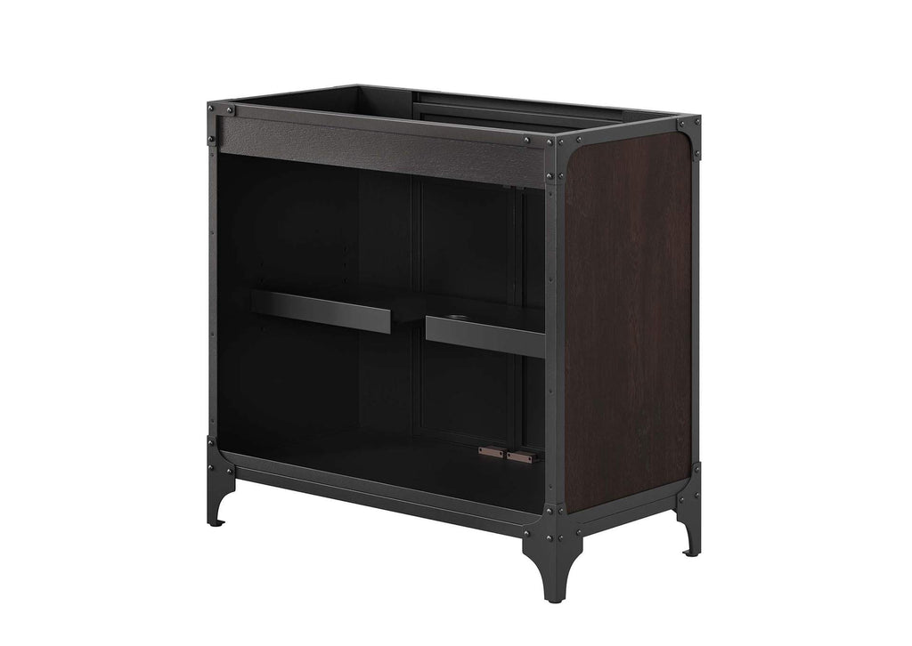 EEI-6129-BLK-WAL Steamforge 36" Bathroom Vanity Cabinet - Sink Basin Not Included - By Modway