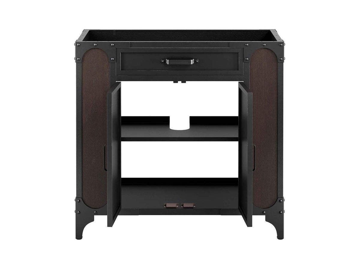 EEI-6129-BLK-WAL Steamforge 36" Bathroom Vanity Cabinet - Sink Basin Not Included - By Modway