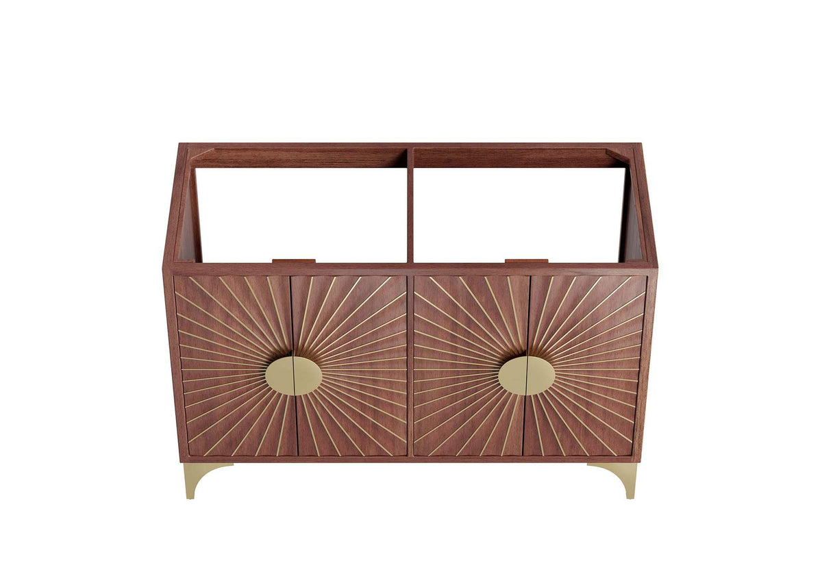 EEI-6169-WAL Daylight 48" Double Sink Compatible - Not Included - Bathroom Vanity Cabinet By Modway