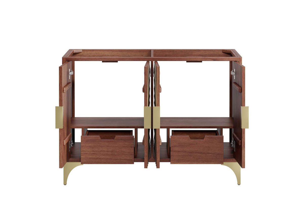 EEI-6169-WAL Daylight 48" Double Sink Compatible - Not Included - Bathroom Vanity Cabinet By Modway