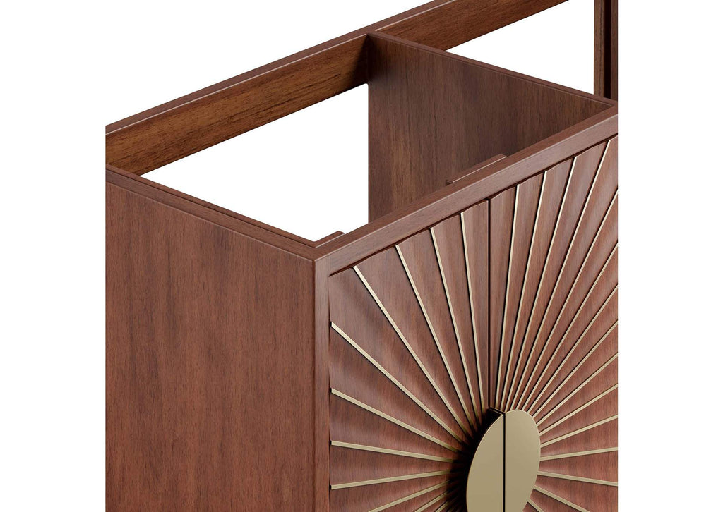 EEI-6169-WAL Daylight 48" Double Sink Compatible - Not Included - Bathroom Vanity Cabinet By Modway