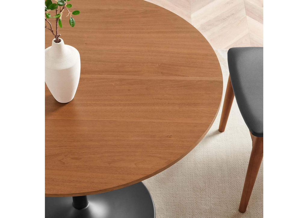EEI-6249-BLK-WAL Amuse 40" Dining Table By Modway