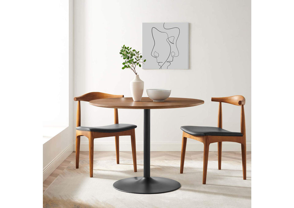 EEI-6249-BLK-WAL Amuse 40" Dining Table By Modway