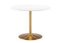 EEI-6249-GLD-WHI Amuse 40" Dining Table By Modway