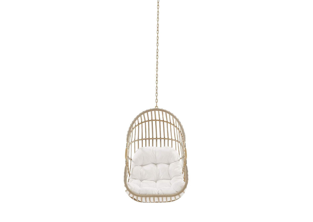 EEI-6261-NAT-WHI Amalie Wicker Rattan Outdoor Patio Rattan Swing Chair Without Stand By Modway