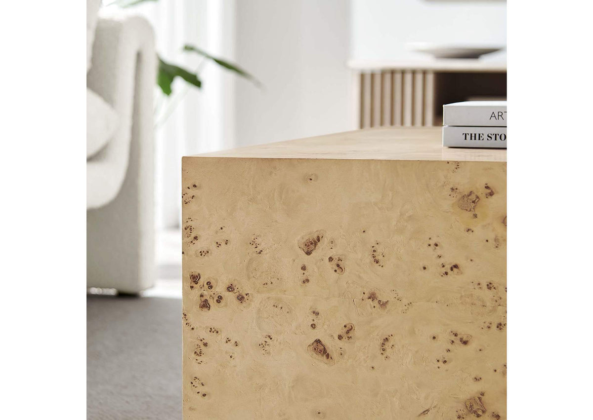 EEI-6272-NAB Cosmos 36" Square Burl Wood Coffee Table By Modway