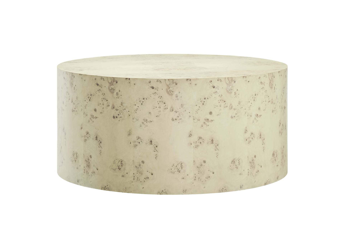 EEI-6274-BLB Cosmos 35" Round Burl Wood Coffee Table By Modway