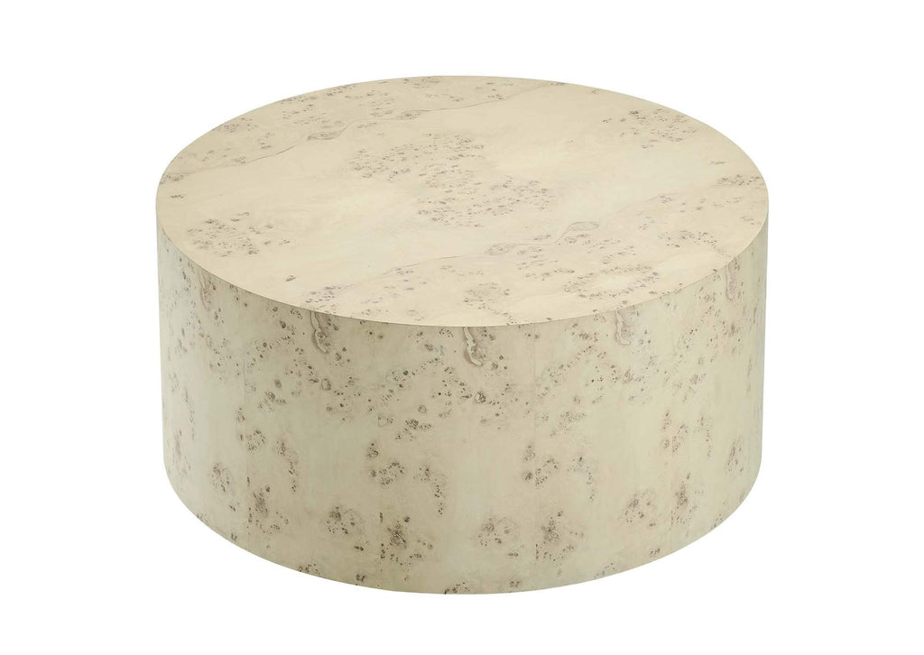 EEI-6274-BLB Cosmos 35" Round Burl Wood Coffee Table By Modway