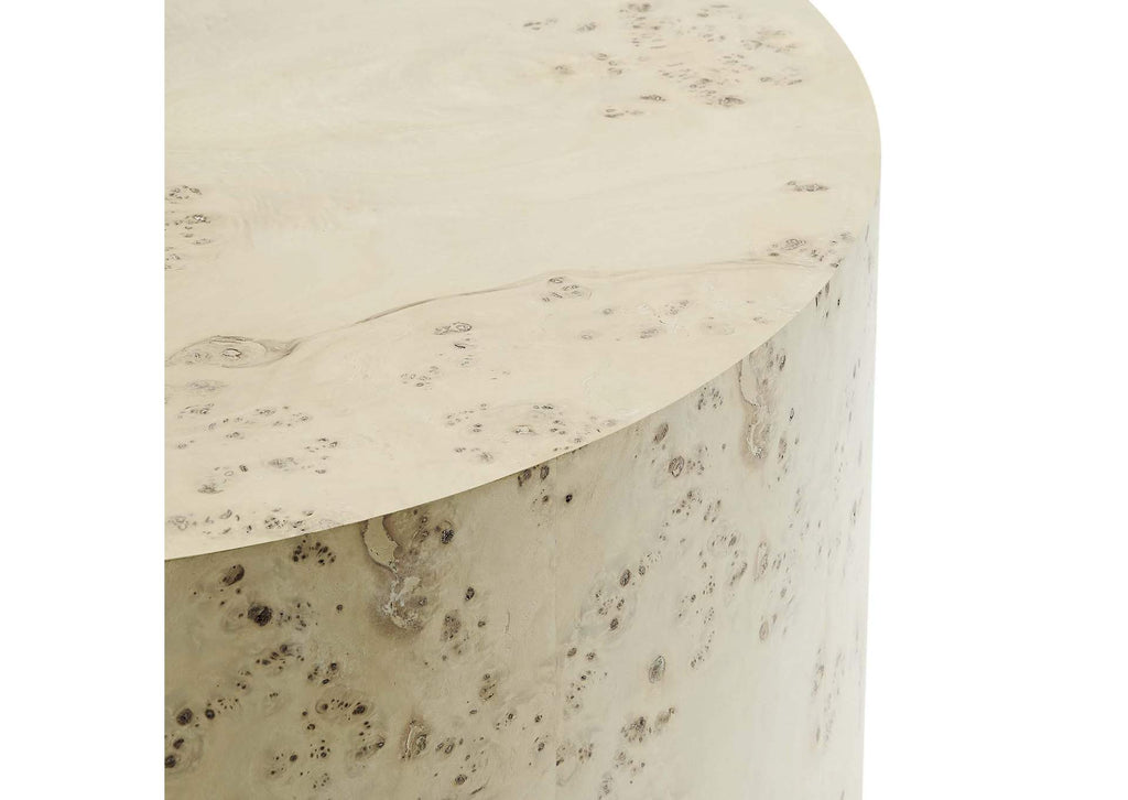 EEI-6274-BLB Cosmos 35" Round Burl Wood Coffee Table By Modway