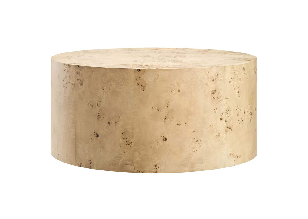 EEI-6274-NAB Cosmos 35" Round Burl Wood Coffee Table By Modway
