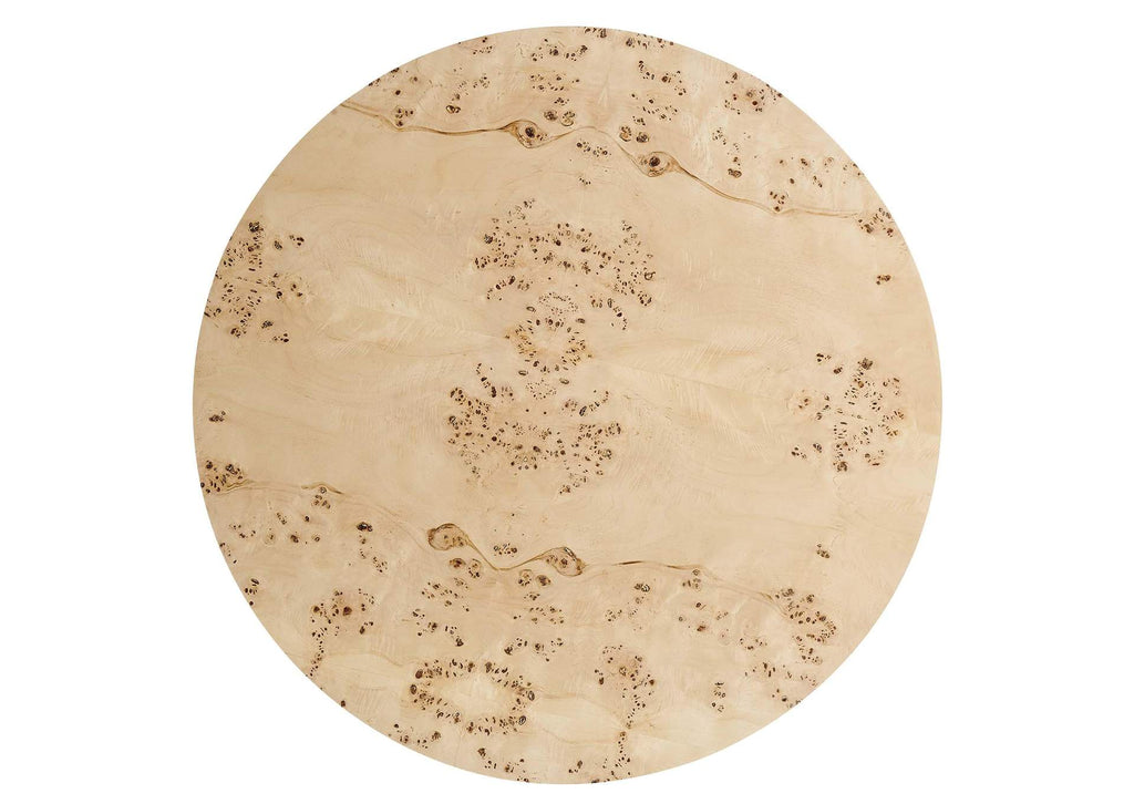 EEI-6274-NAB Cosmos 35" Round Burl Wood Coffee Table By Modway