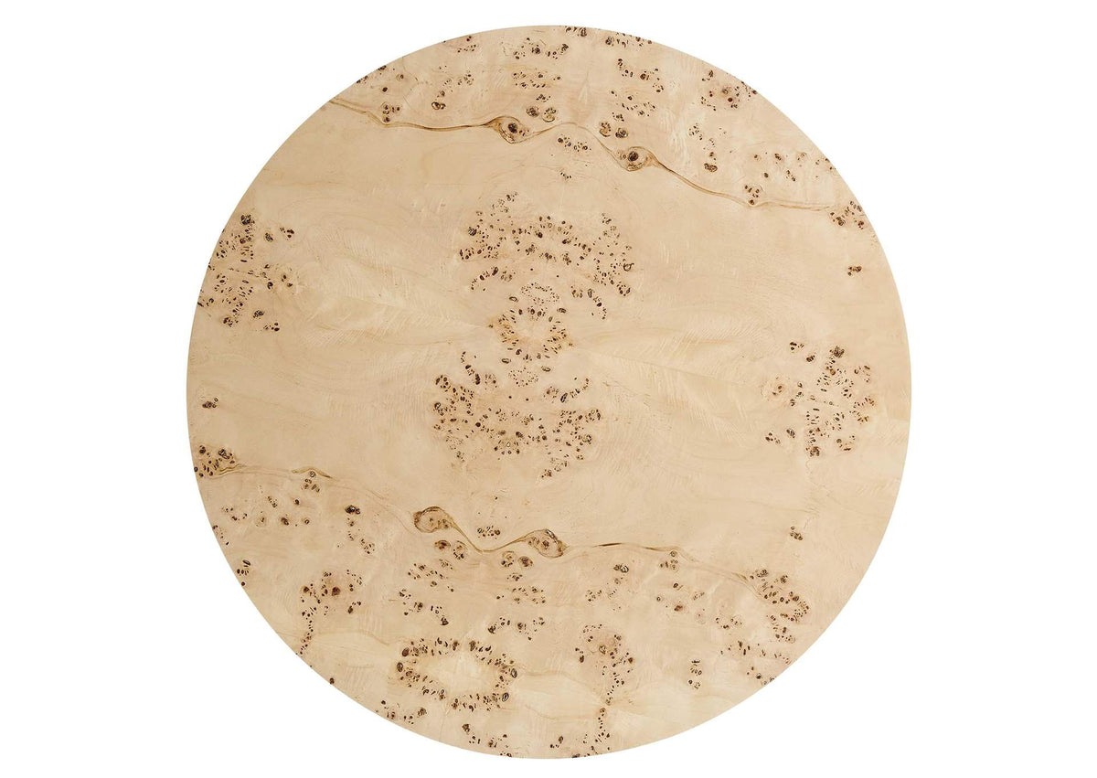 EEI-6274-NAB Cosmos 35" Round Burl Wood Coffee Table By Modway
