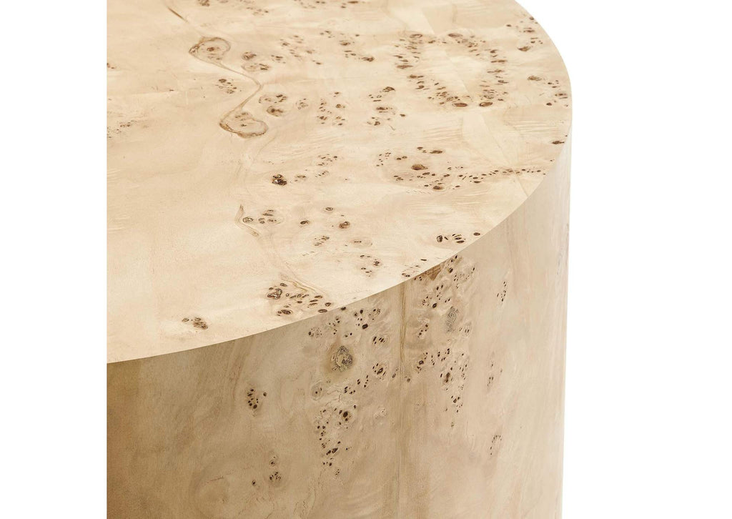 EEI-6274-NAB Cosmos 35" Round Burl Wood Coffee Table By Modway