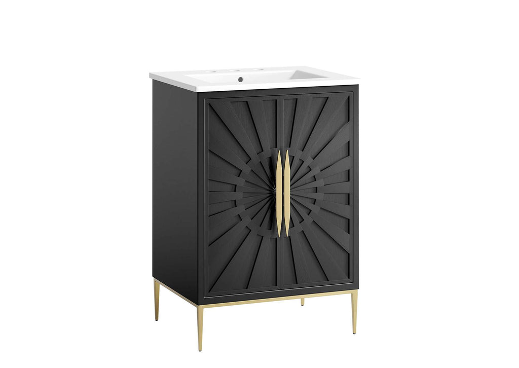 EEI-6289-WHI-BLK Awaken 24" Bathroom Vanity By Modway