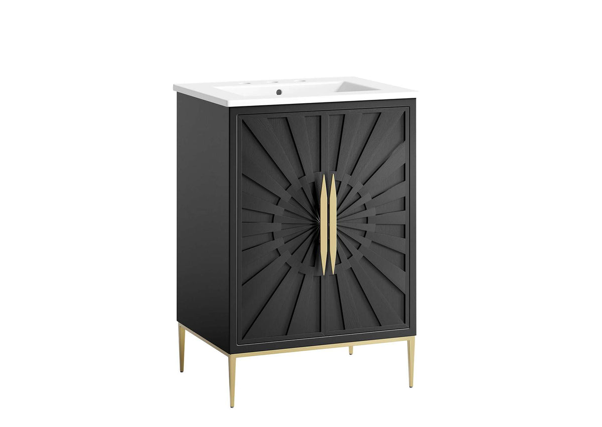 EEI-6289-WHI-BLK Awaken 24" Bathroom Vanity By Modway