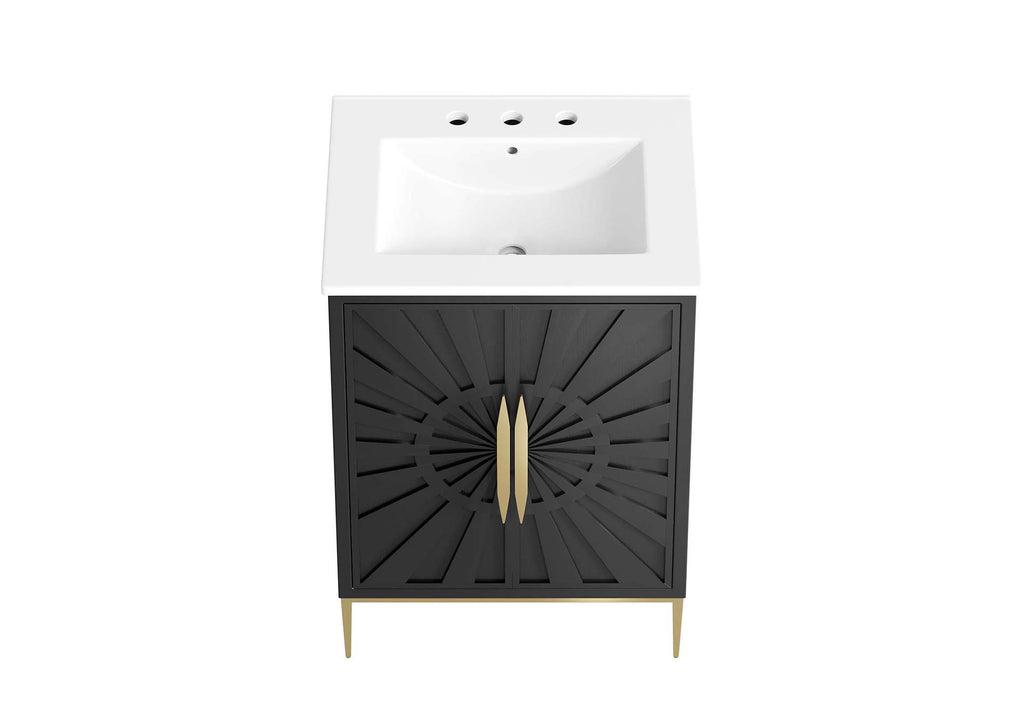 EEI-6289-WHI-BLK Awaken 24" Bathroom Vanity By Modway