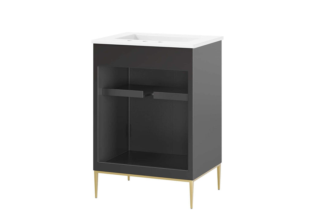 EEI-6289-WHI-BLK Awaken 24" Bathroom Vanity By Modway