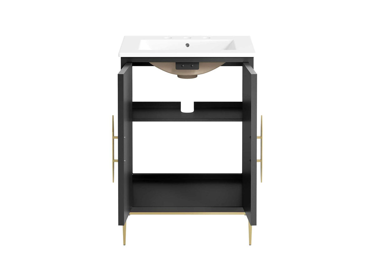 EEI-6289-WHI-BLK Awaken 24" Bathroom Vanity By Modway