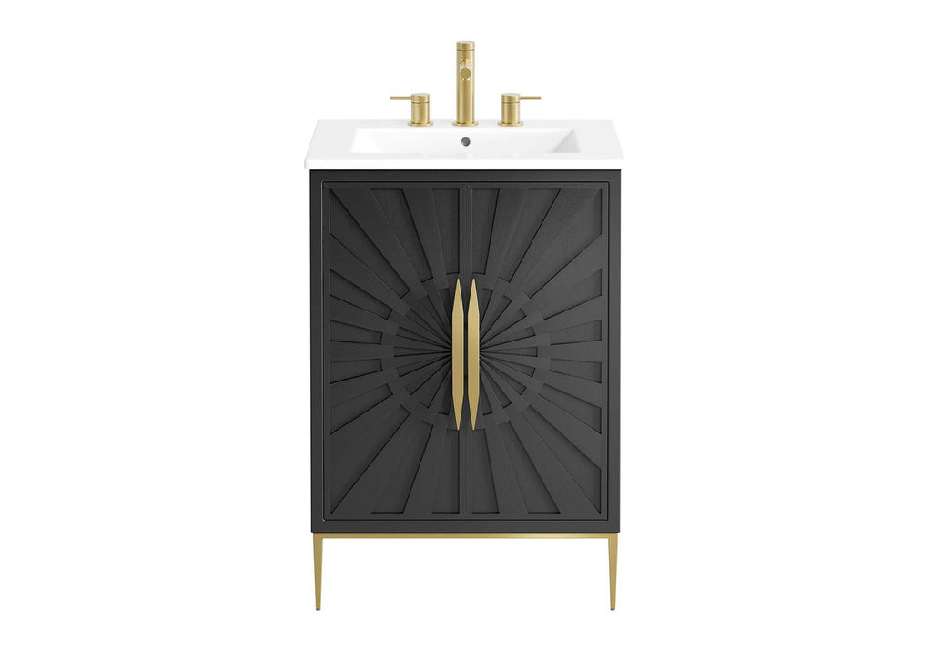 EEI-6289-WHI-BLK Awaken 24" Bathroom Vanity By Modway