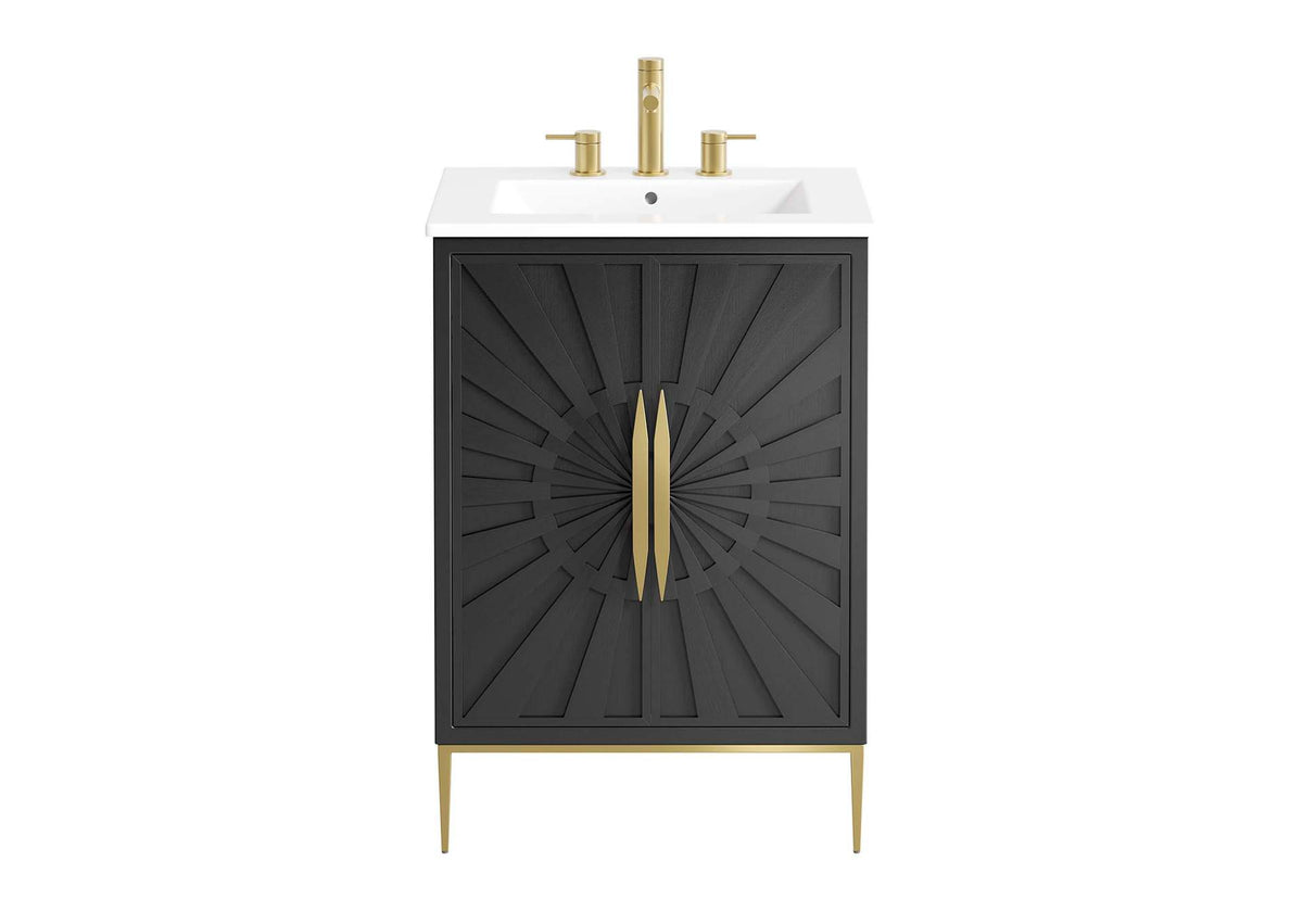 EEI-6289-WHI-BLK Awaken 24" Bathroom Vanity By Modway