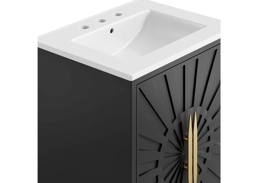 EEI-6289-WHI-BLK Awaken 24" Bathroom Vanity By Modway