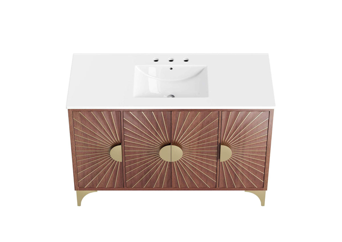 EEI-6302-WHI-WAL Daylight 48" Bathroom Vanity By Modway