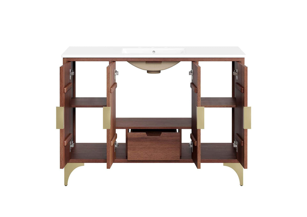 EEI-6302-WHI-WAL Daylight 48" Bathroom Vanity By Modway
