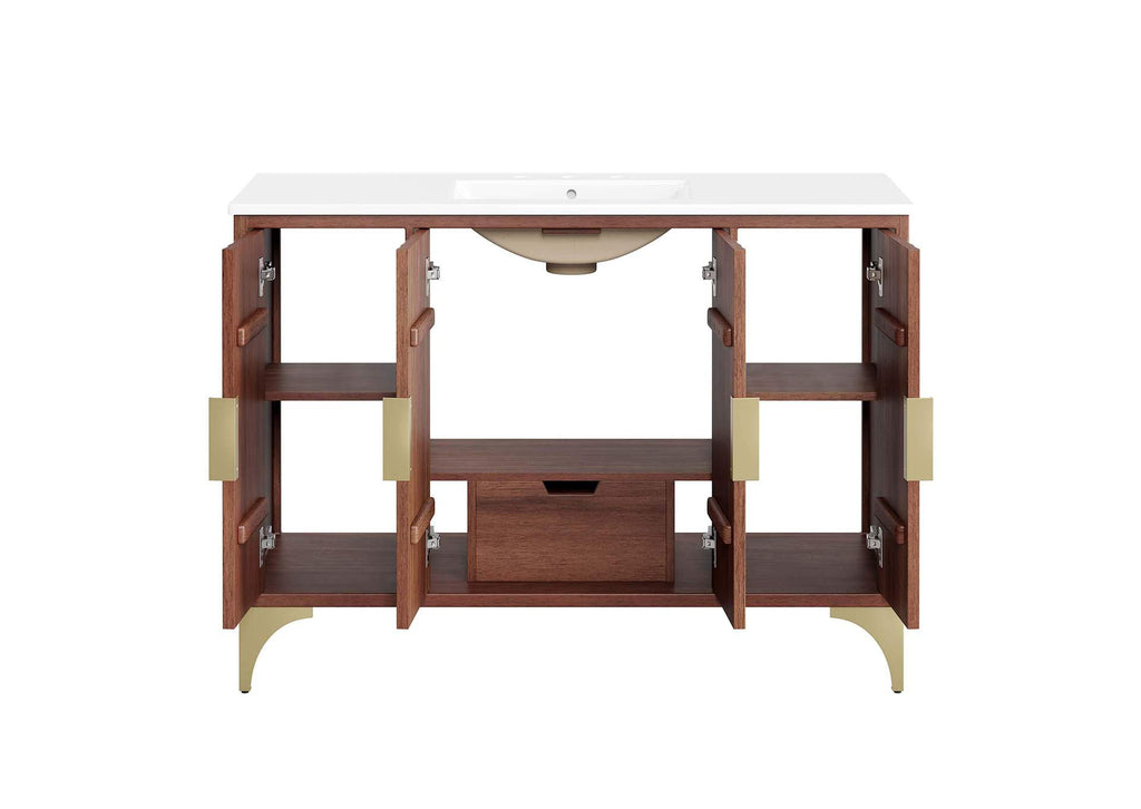 EEI-6302-WHI-WAL Daylight 48" Bathroom Vanity By Modway