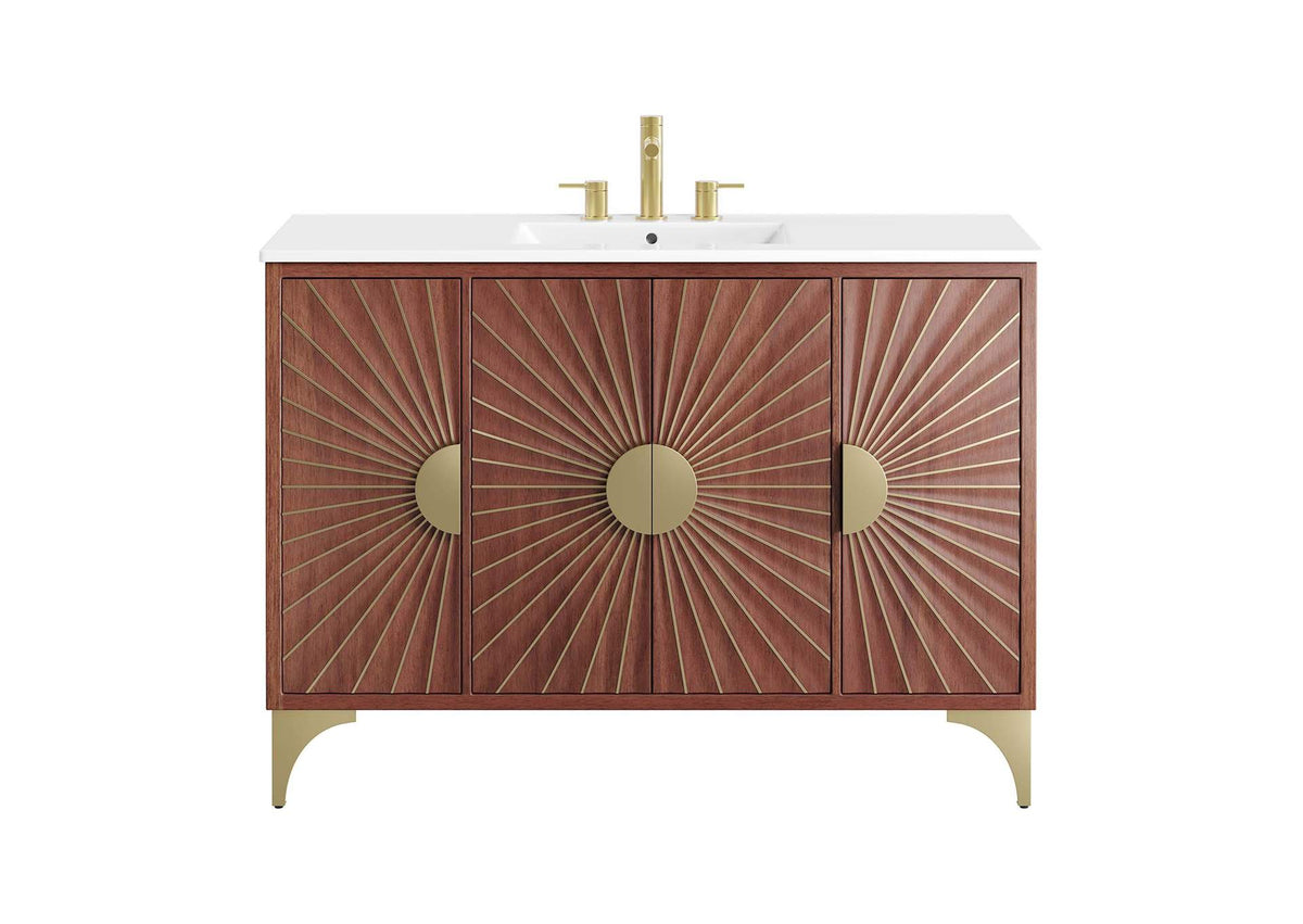 EEI-6302-WHI-WAL Daylight 48" Bathroom Vanity By Modway